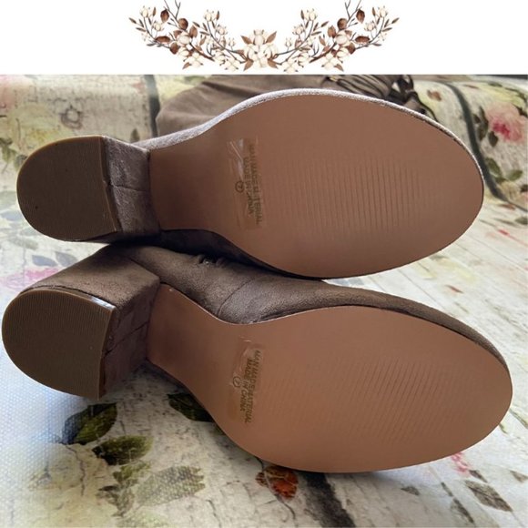 NWOT Nature Breeze Taupe Suede Over-the-Knee Boots Size 7 - Picture 12 of 16